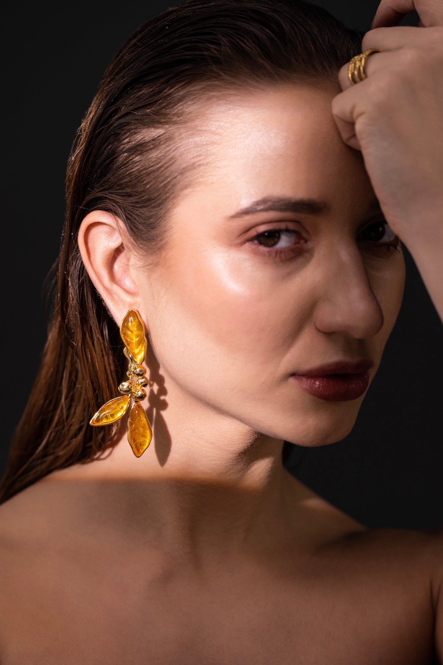 The Amber Leaf Earrings – Modern Heirloom Quality
