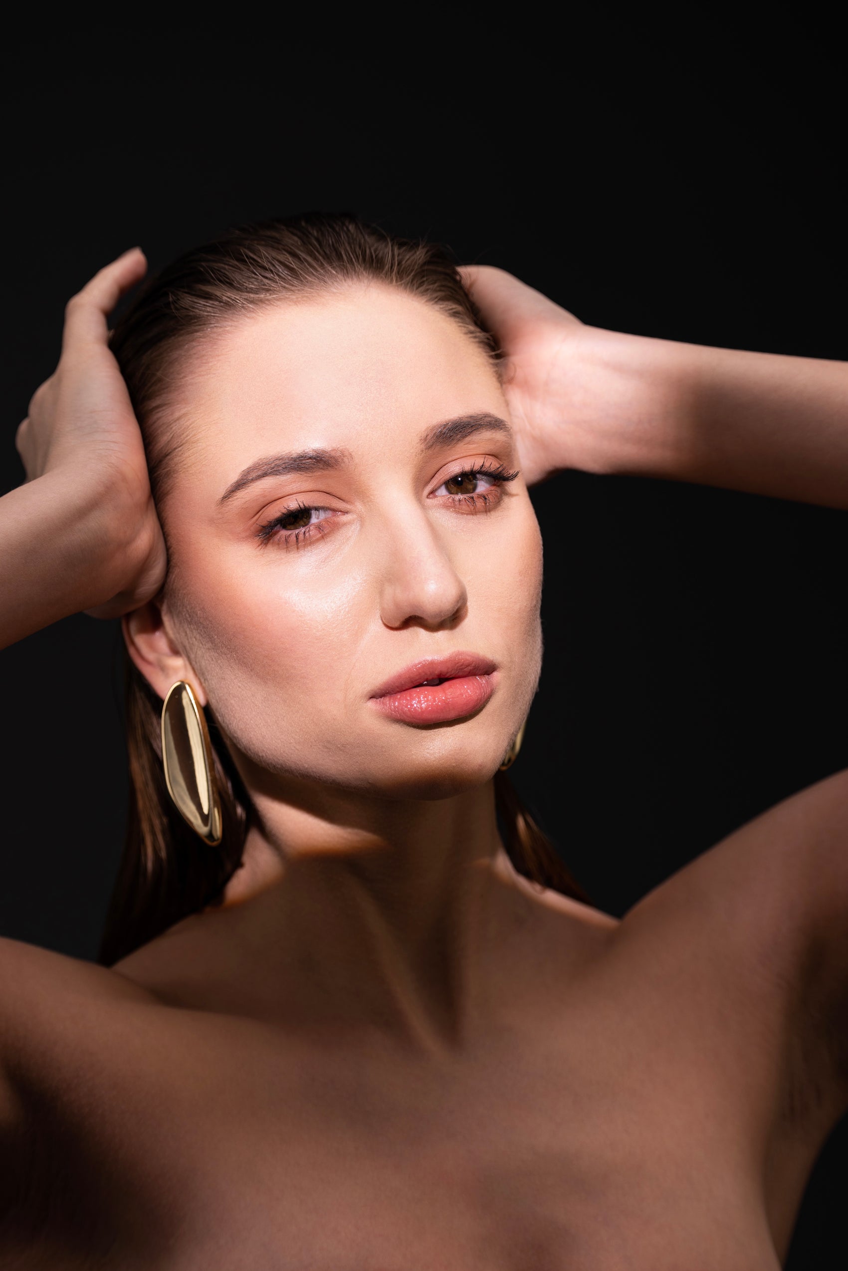 Gilded Serenade Earrings – High-Gloss Luxe Finish