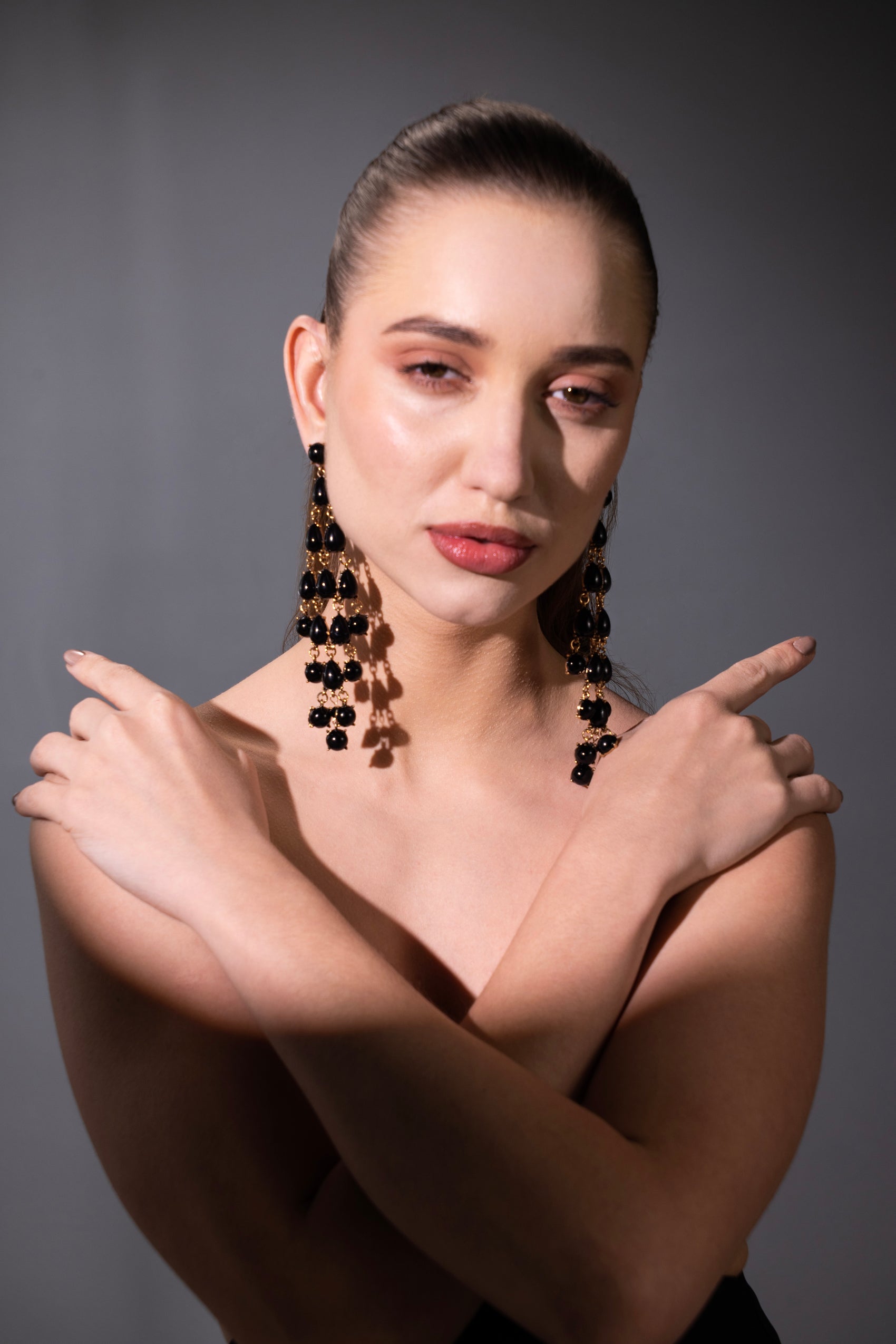 The Midnight Cascade Earrings – Premium Tarnish-Free Finish