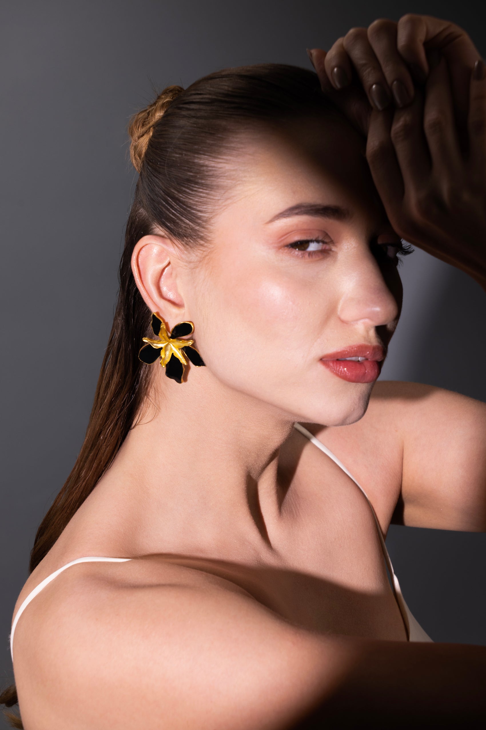 The Noir Petal Earrings – Premium Tarnish-Free Finish