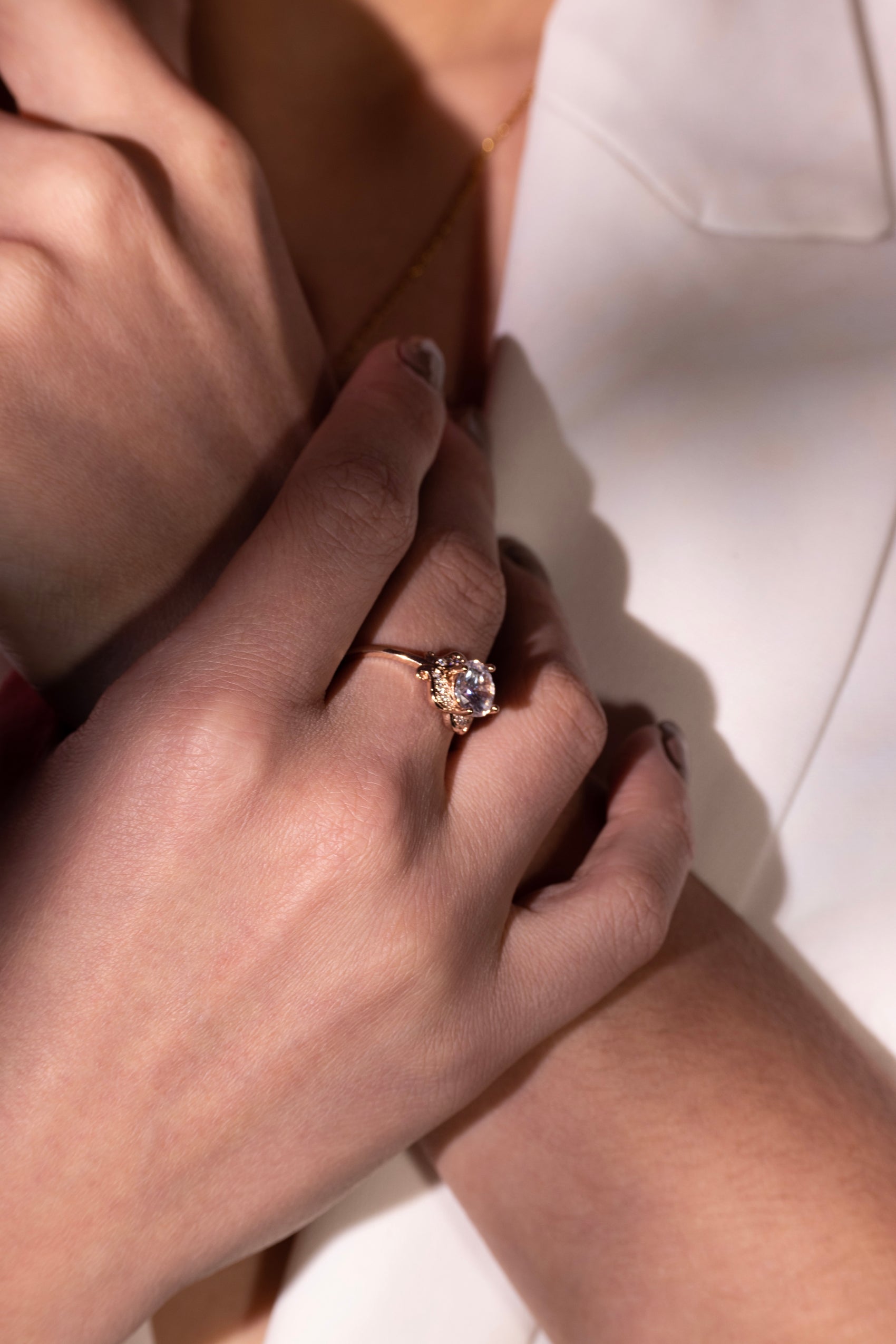 The Aurora Solitaire Ring – Luxe-Grade Gold Plating