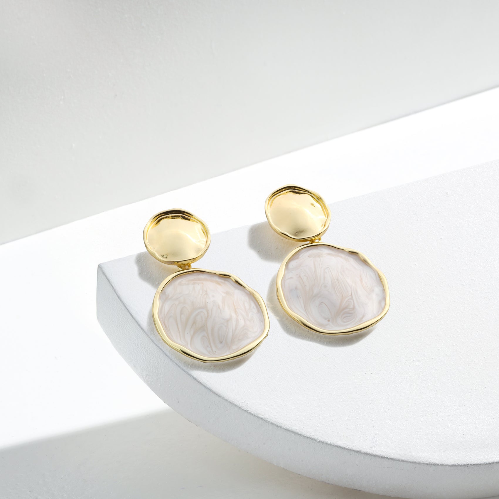 The Ivory Flow Earrings – Premium Tarnish-Free Finish