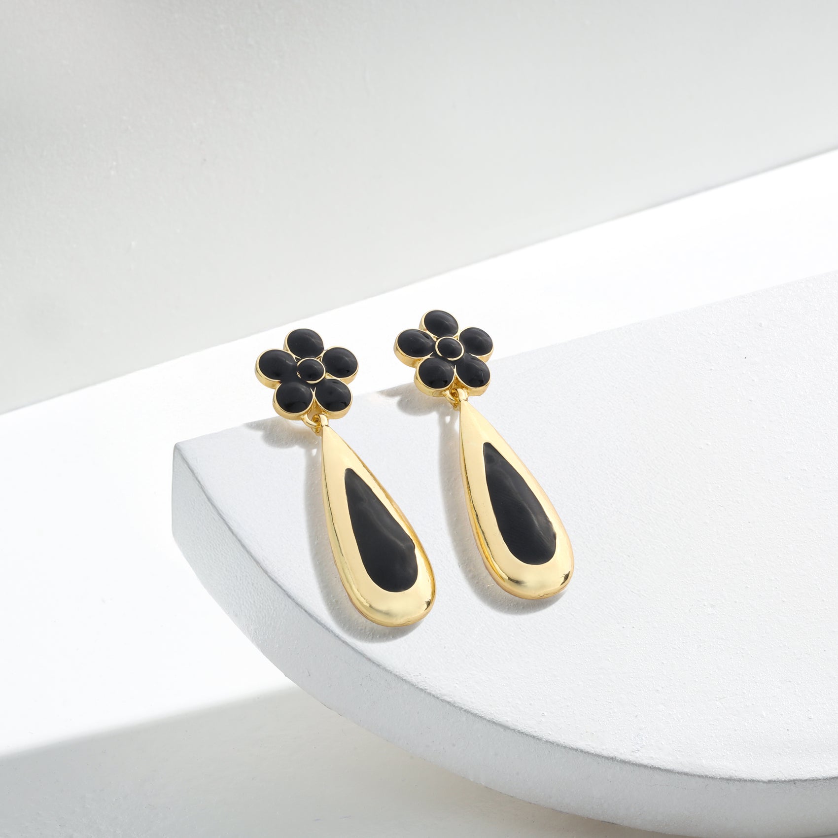 The Noir Blossom Earrings – Luxury Plating, Built to Last