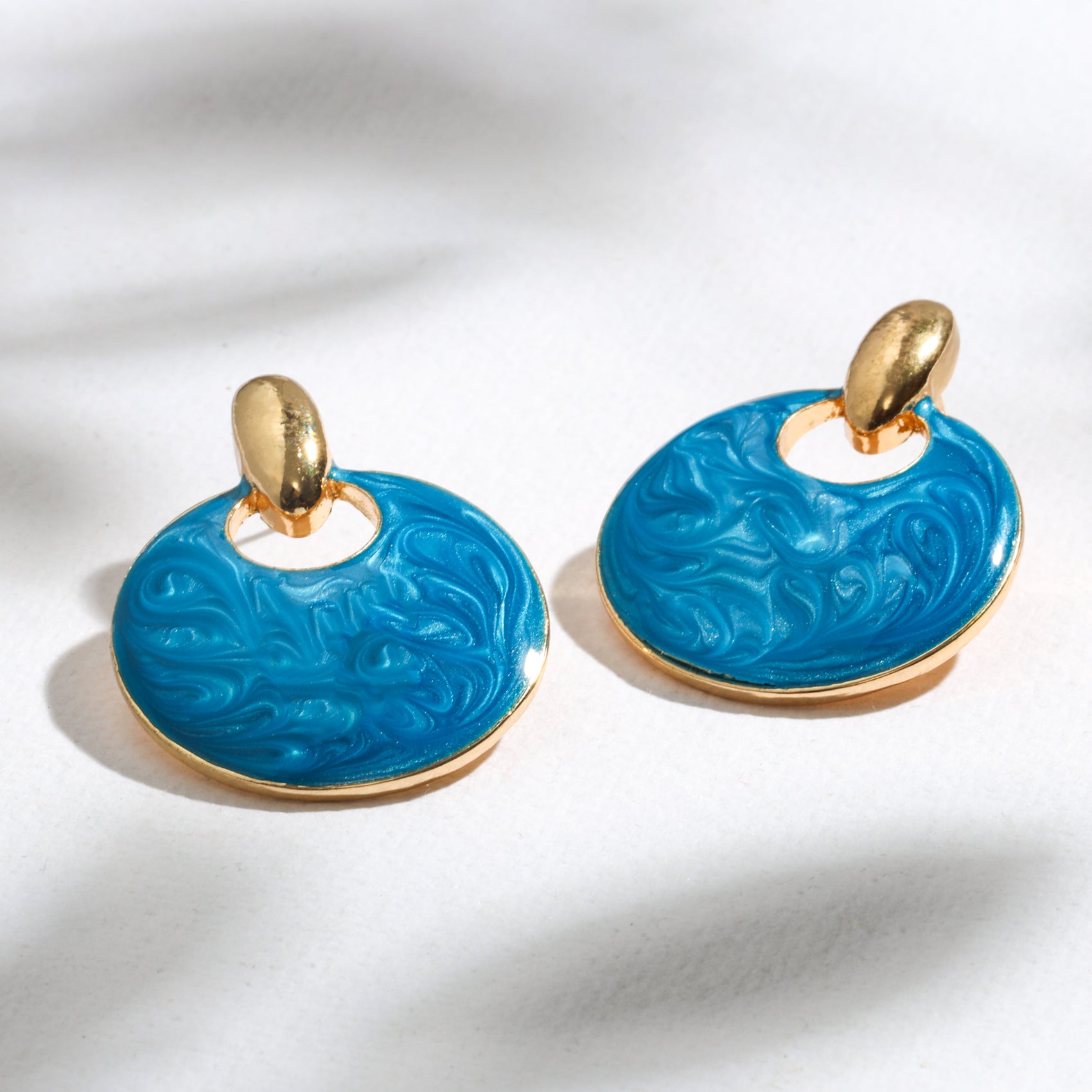 The Azure Drop Earrings – 18K Gold-Plated Shine