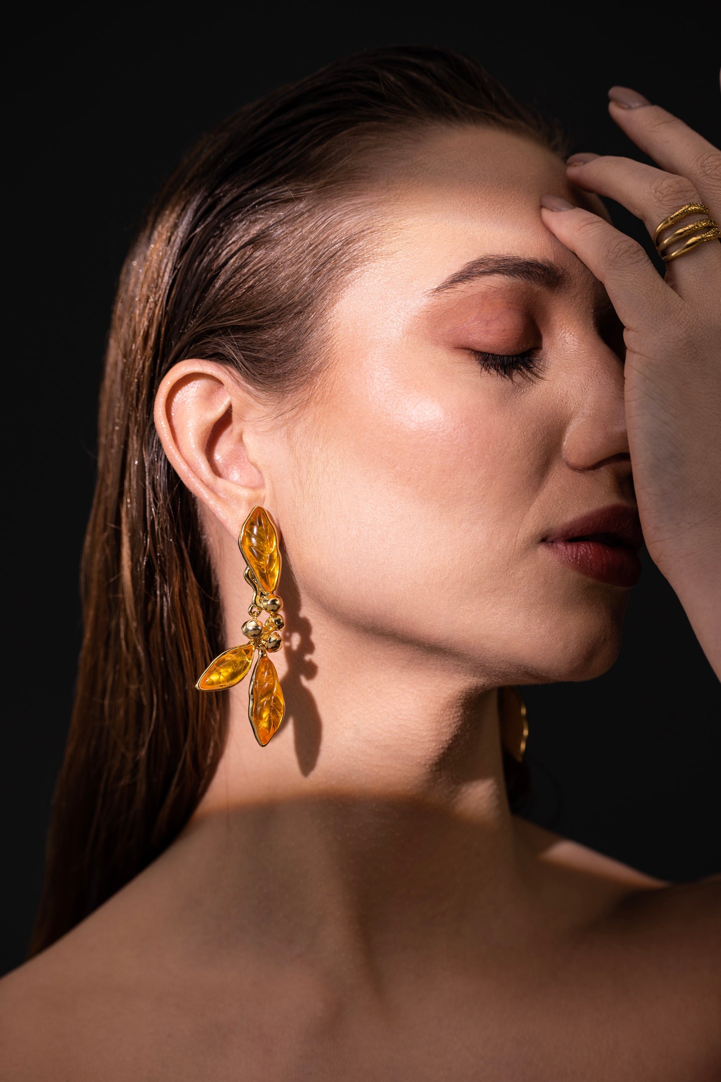 The Amber Leaf Earrings – Modern Heirloom Quality