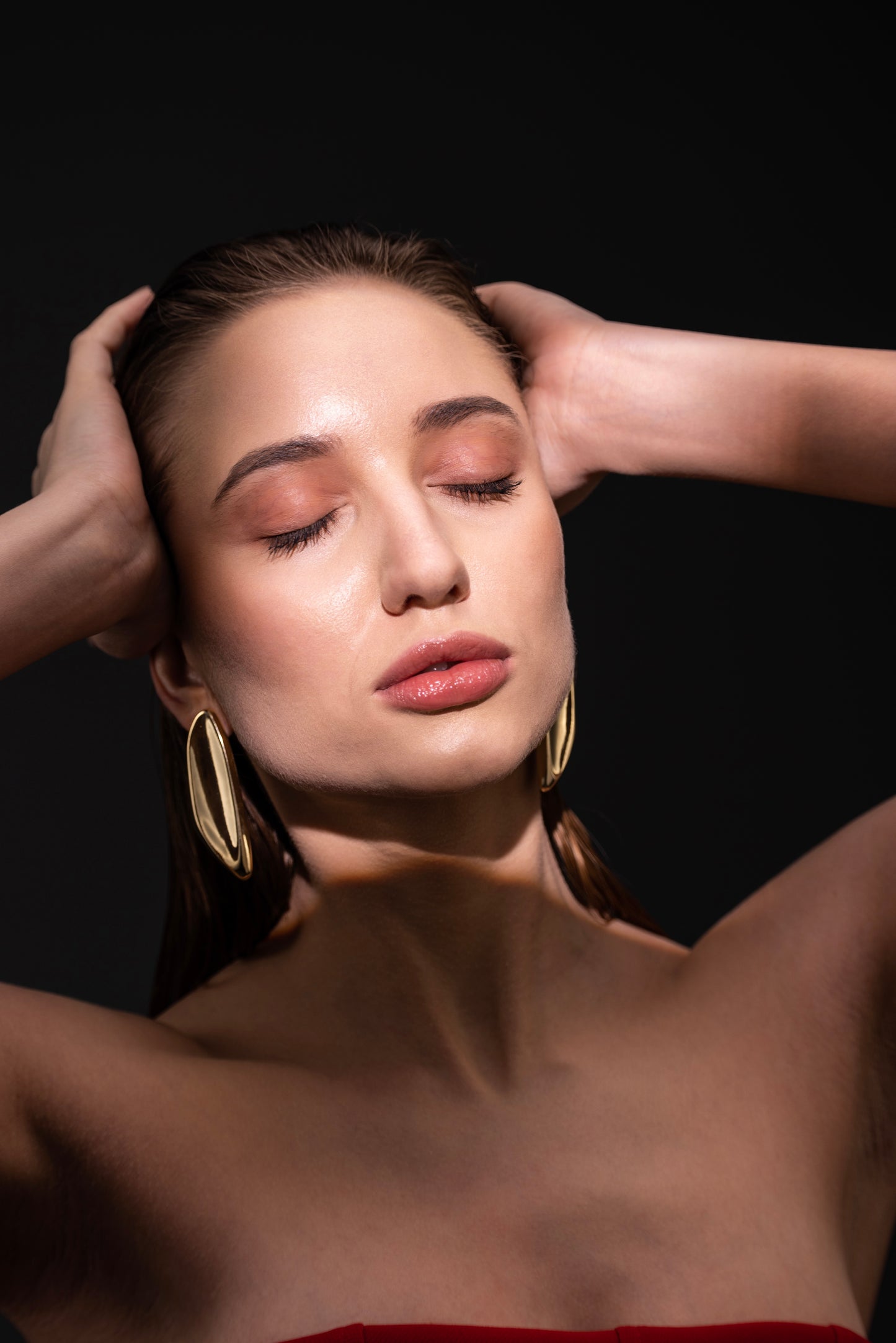 Gilded Serenade Earrings – High-Gloss Luxe Finish