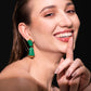 The Emerald Prism Earrings – 18K Gold-Plated Shine