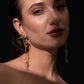 Golden Bamboo Cascade Earrings – Premium Tarnish-Free Finish