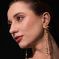 Golden Bamboo Cascade Earrings – Premium Tarnish-Free Finish