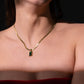 The Emerald Prism Pendant Necklace – Luxe-Grade Gold Plating