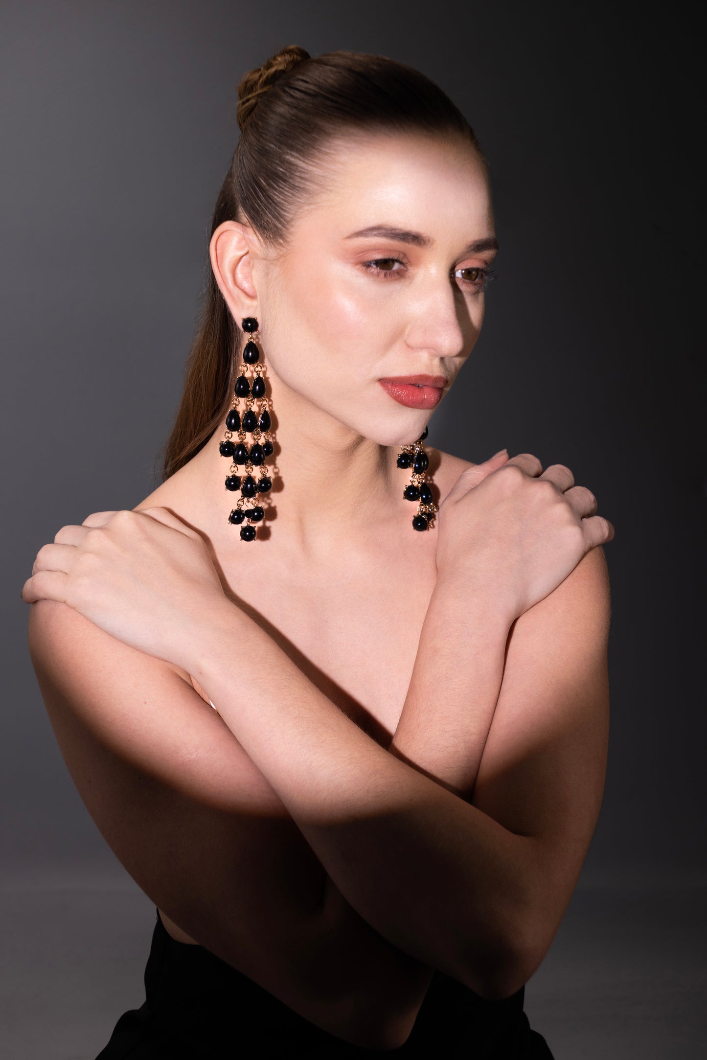 The Midnight Cascade Earrings – Premium Tarnish-Free Finish