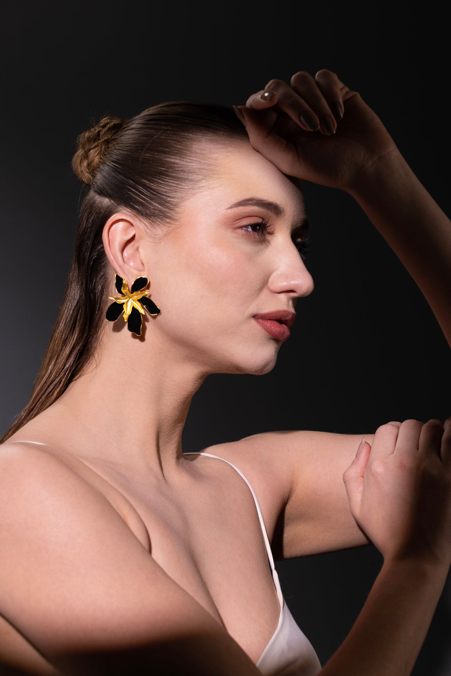 The Noir Petal Earrings – Premium Tarnish-Free Finish