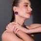 The Imperial Noir Bloom Earrings – Premium Tarnish-Free Finish
