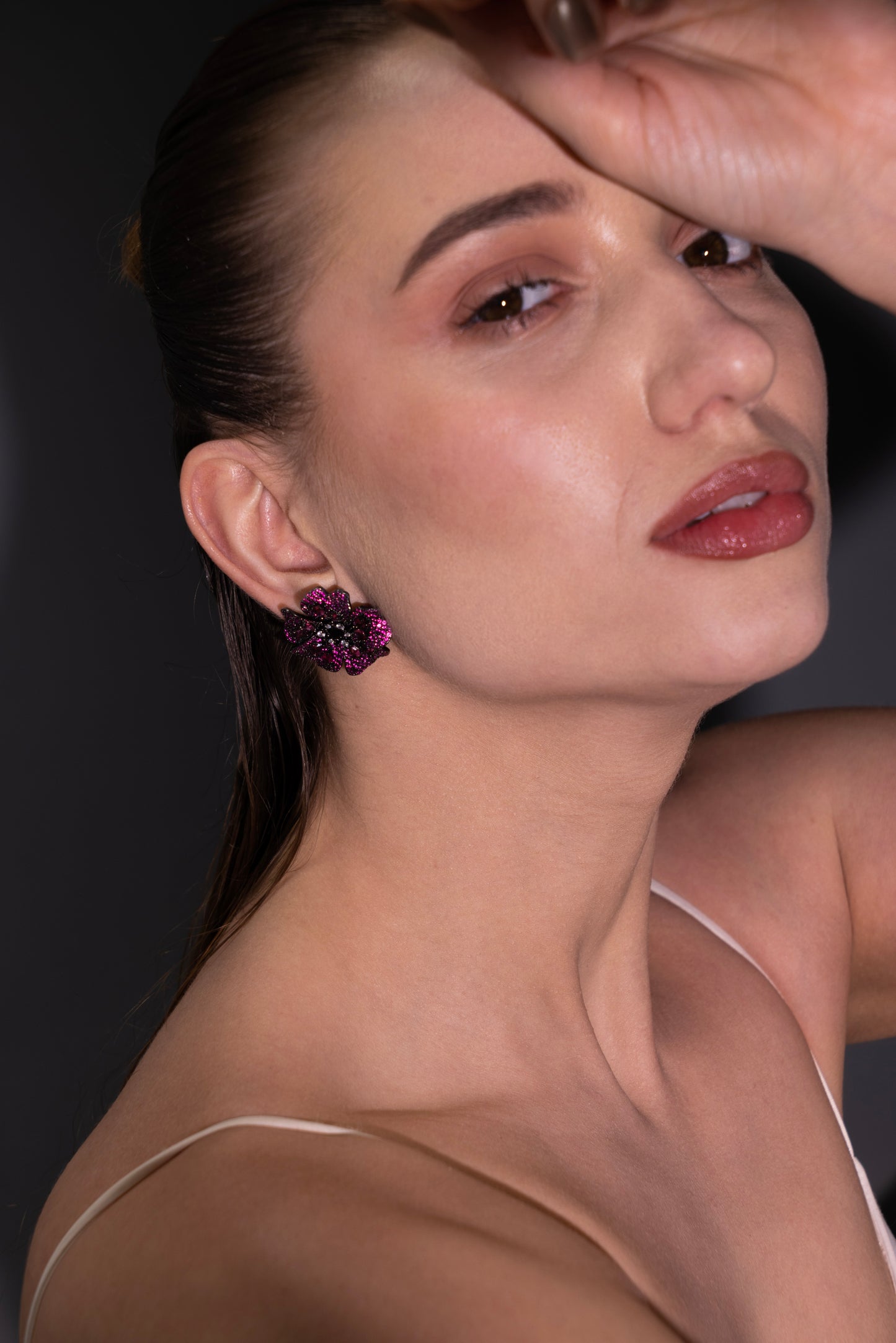The Imperial Noir Bloom Earrings – Premium Tarnish-Free Finish
