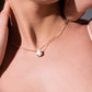 The Teardrop Solitaire Necklace – High-Gloss Luxe Finish