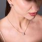The Teardrop Solitaire Necklace – High-Gloss Luxe Finish