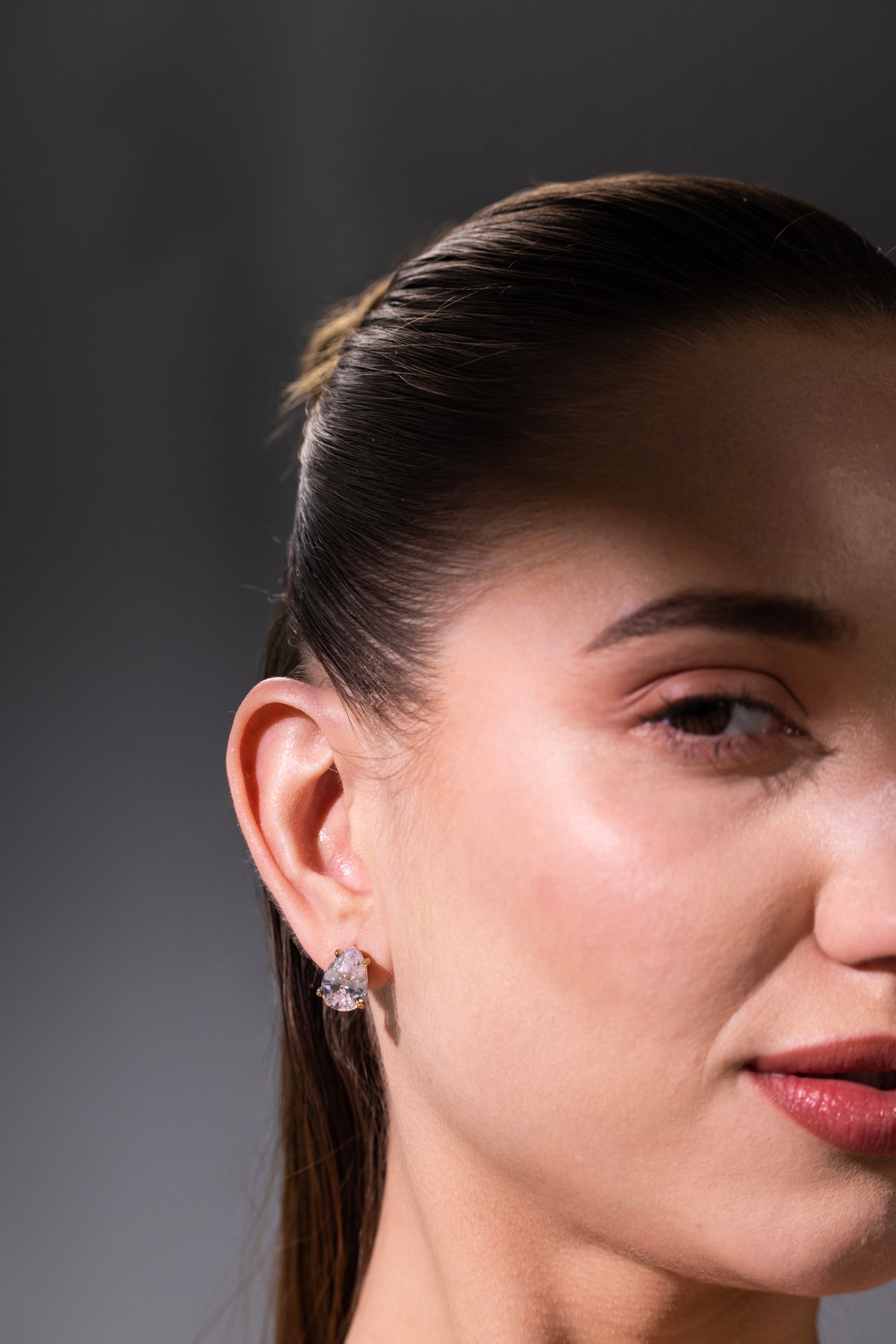 The Crystal Teardrop Studs – Artisan Made with Care