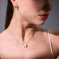The Teardrop Solitaire Necklace – High-Gloss Luxe Finish