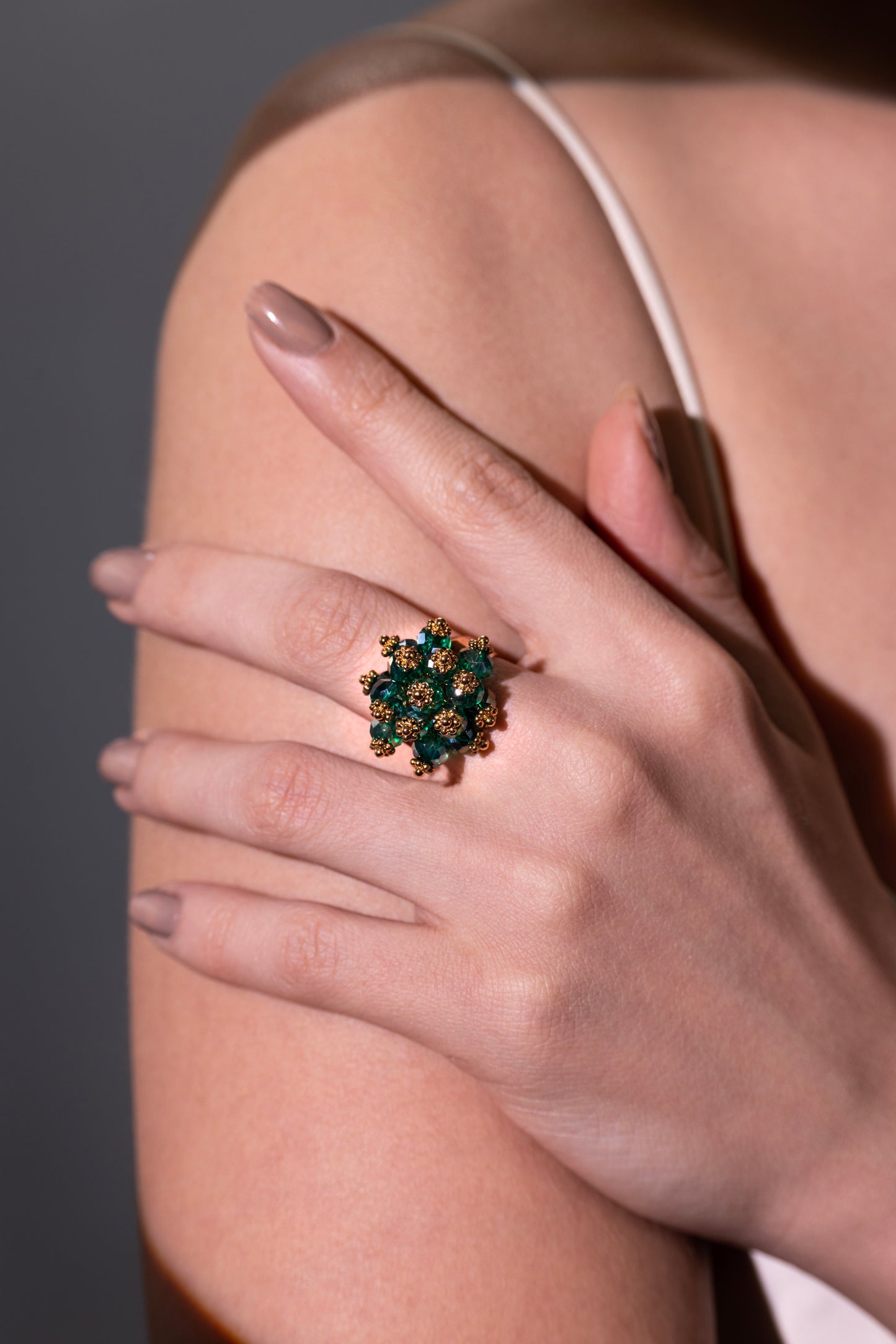 The Imperial Scarlet Bloom Ring – Hypoallergenic & Elegant