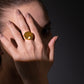 The Celestial Disc Ring – Luxe-Grade Gold Plating