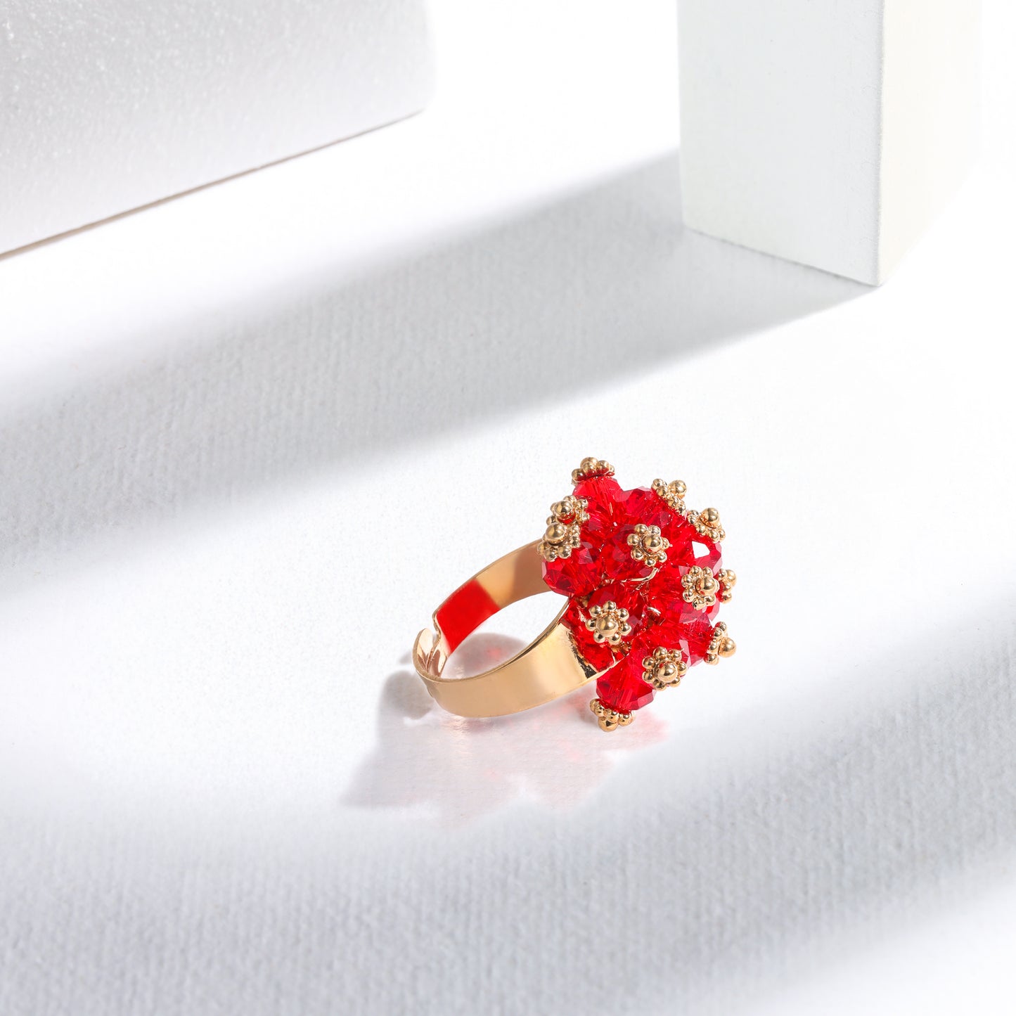 The Imperial Scarlet Bloom Ring – Hypoallergenic & Elegant