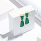 The Emerald Prism Earrings – 18K Gold-Plated Shine