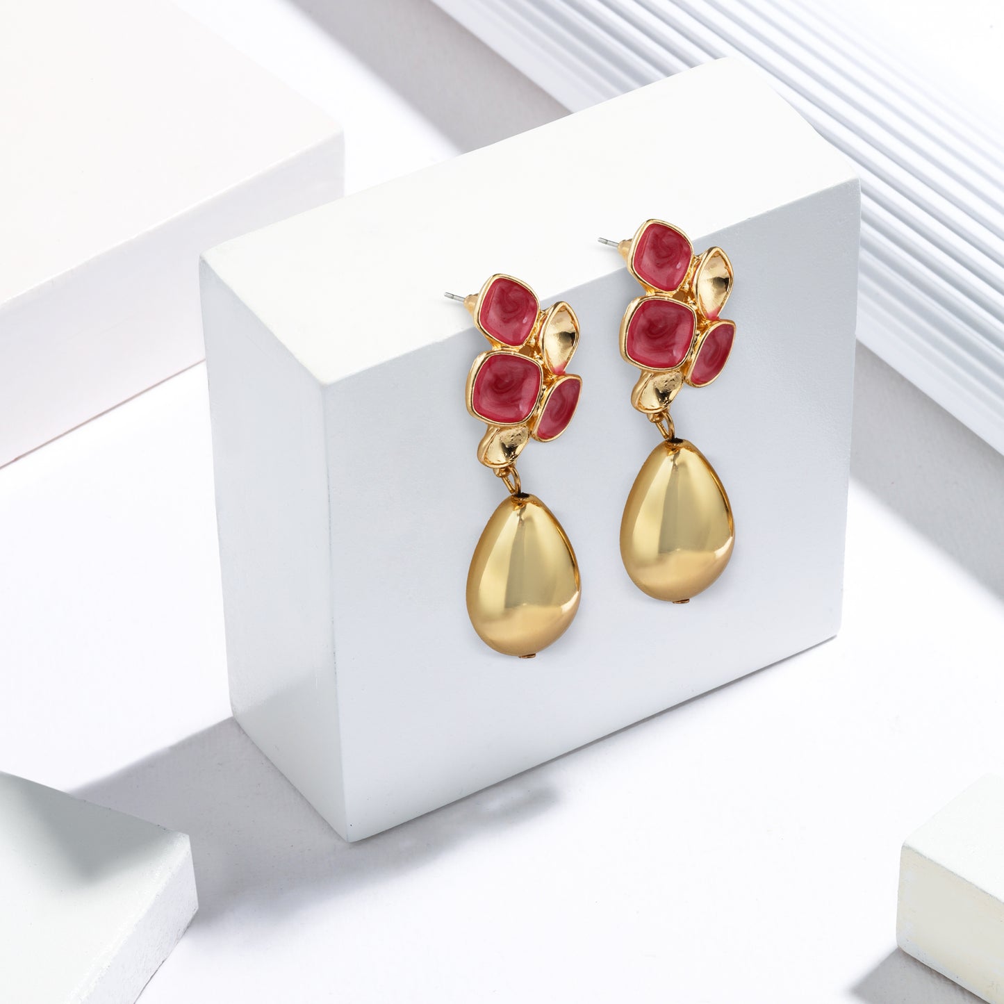 The Rosé Bloom Earrings – Premium Tarnish-Free Finish