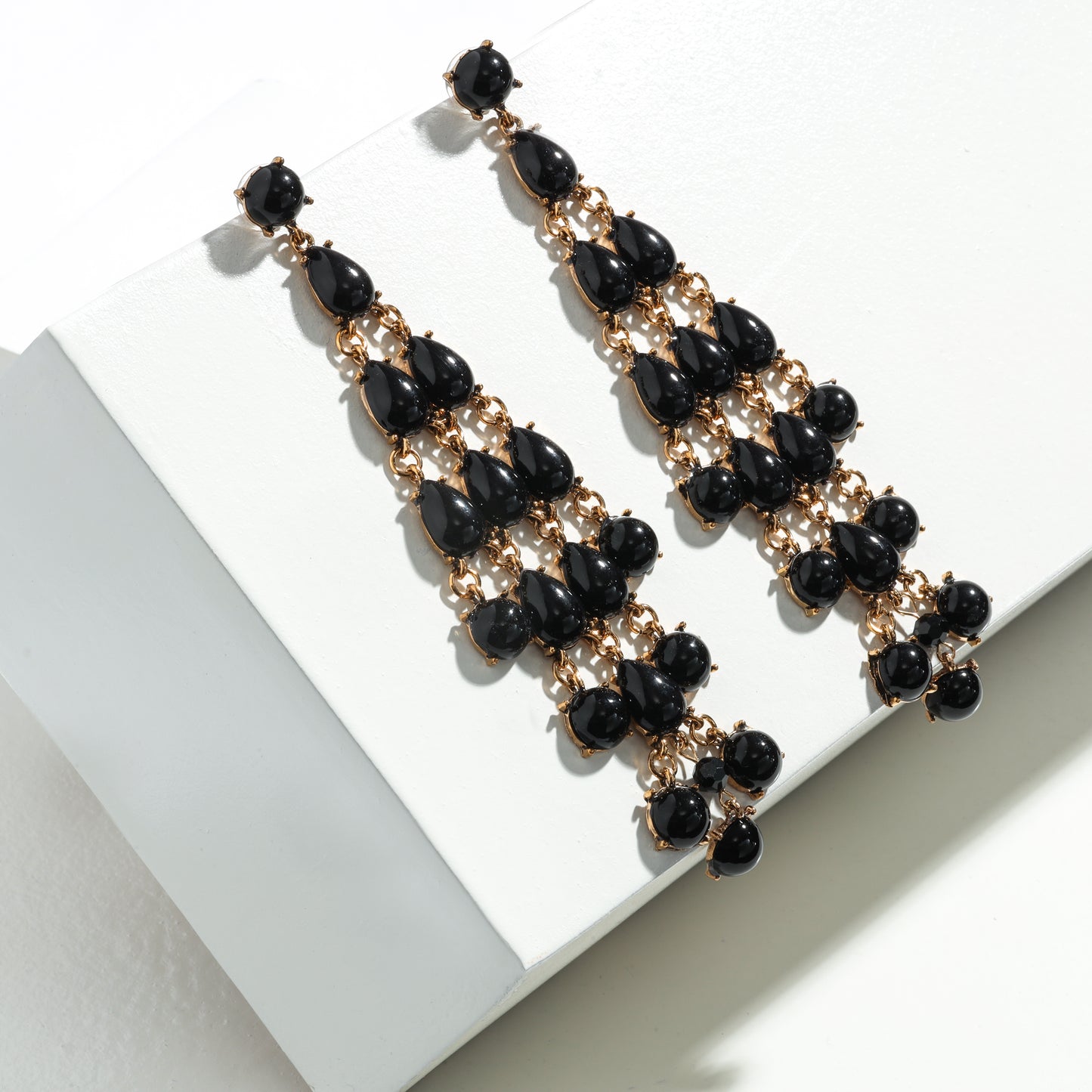 The Midnight Cascade Earrings – Premium Tarnish-Free Finish
