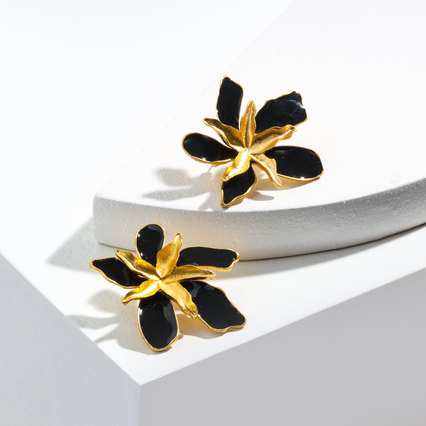 The Noir Petal Earrings – Premium Tarnish-Free Finish