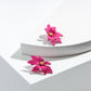 The Fuchsia Bloom Earrings – High-Gloss Luxe Finish