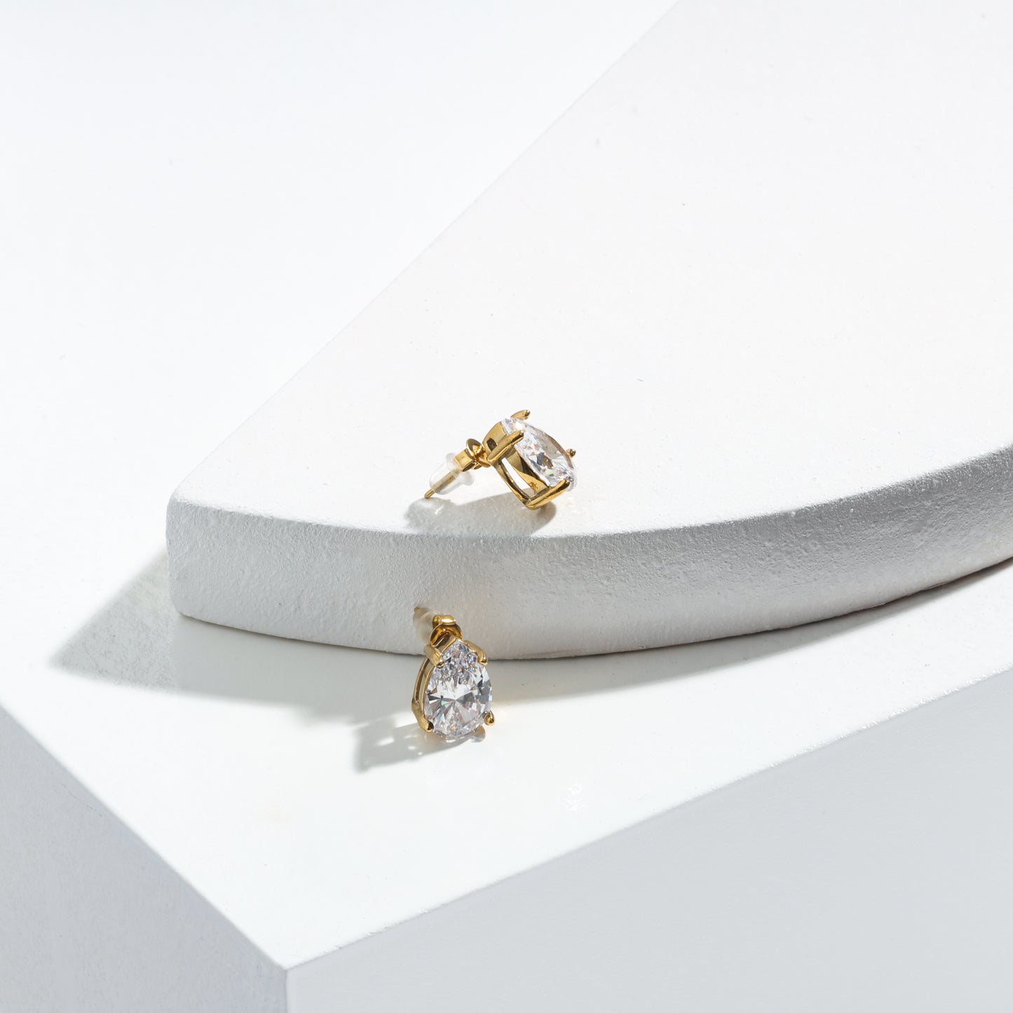 The Crystal Teardrop Studs – Artisan Made with Care