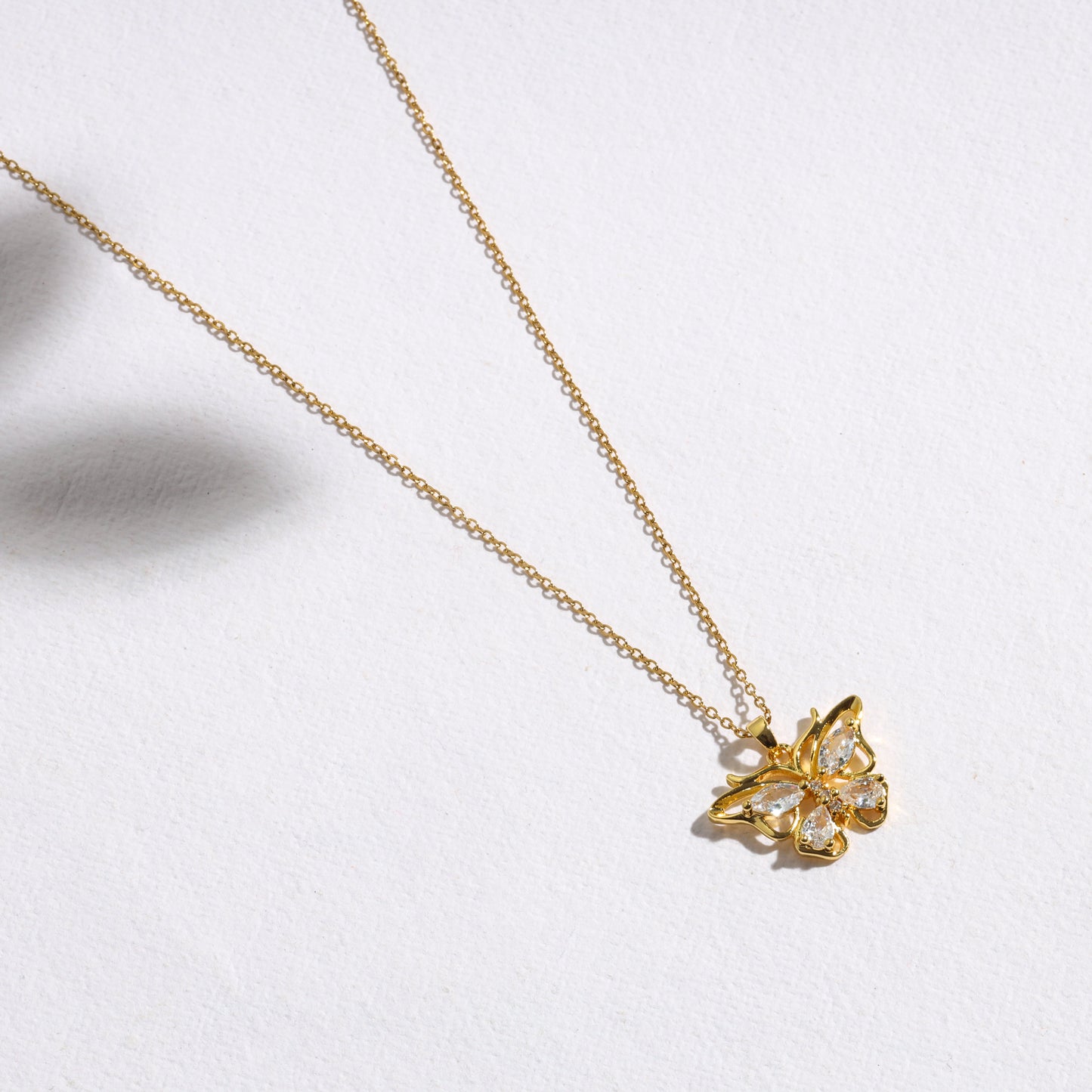 Aurelia Butterfly Crystal Necklace – Hypoallergenic & Elegant