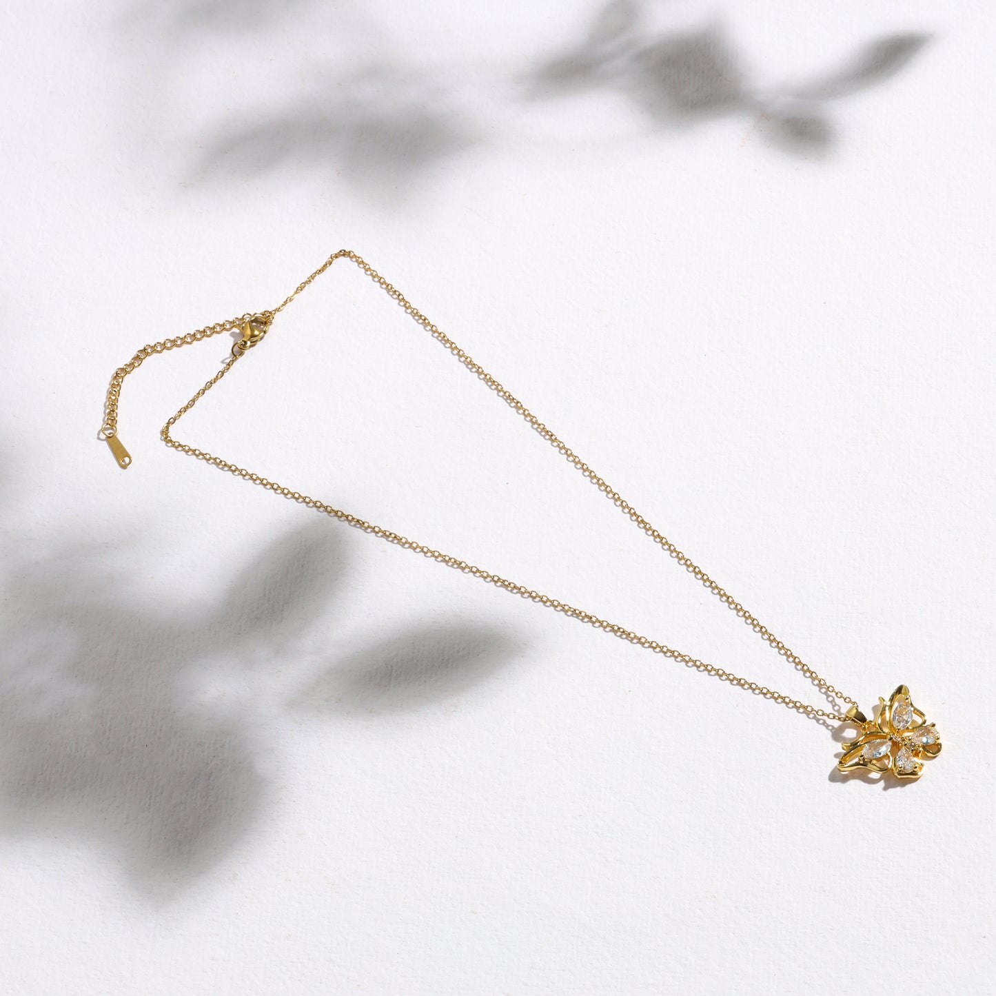Aurelia Butterfly Crystal Necklace – Hypoallergenic & Elegant