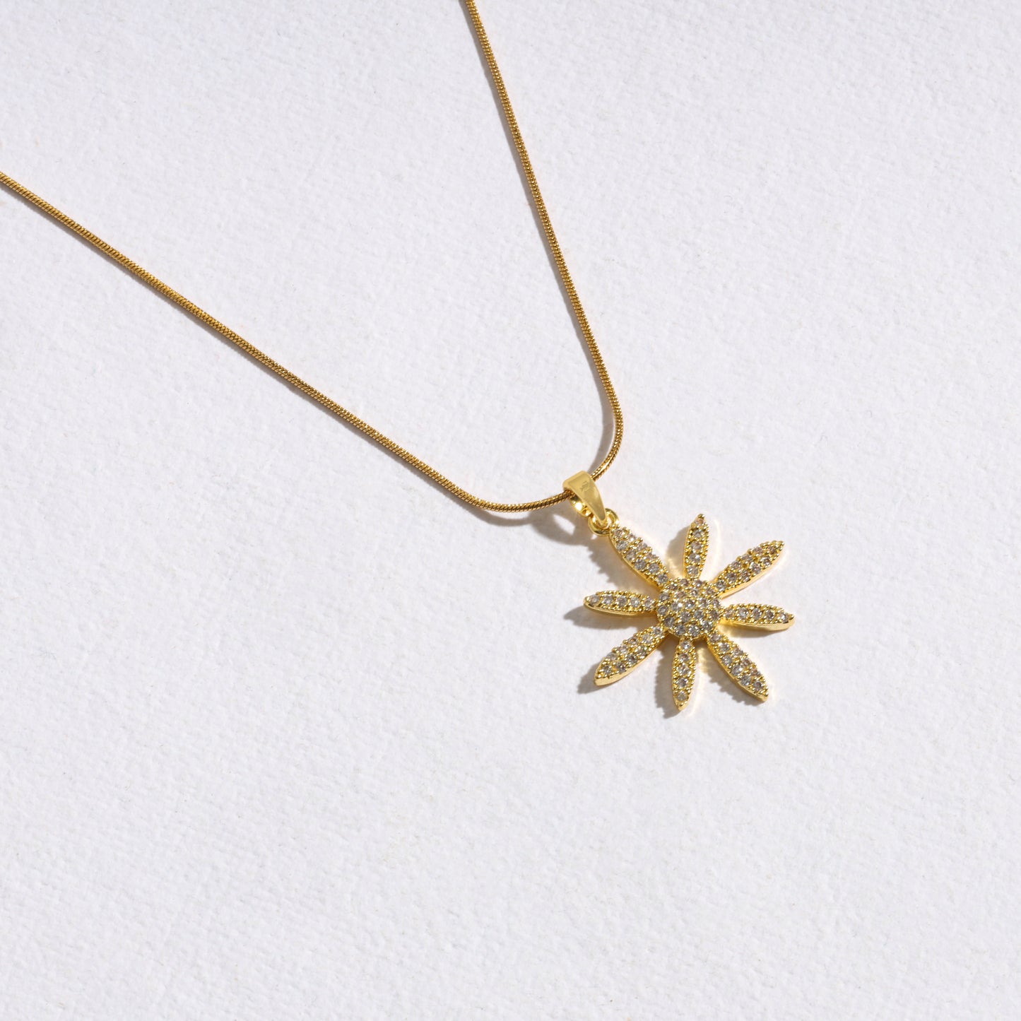 The Crystal Daisy Pendant Necklace – Artisan Made with Care