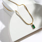 The Emerald Prism Pendant Necklace – Luxe-Grade Gold Plating