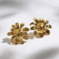 The Golden Daisy Studs – High-Gloss Luxe Finish