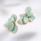 The Aqua Bloom Studs – Premium Tarnish-Free Finish