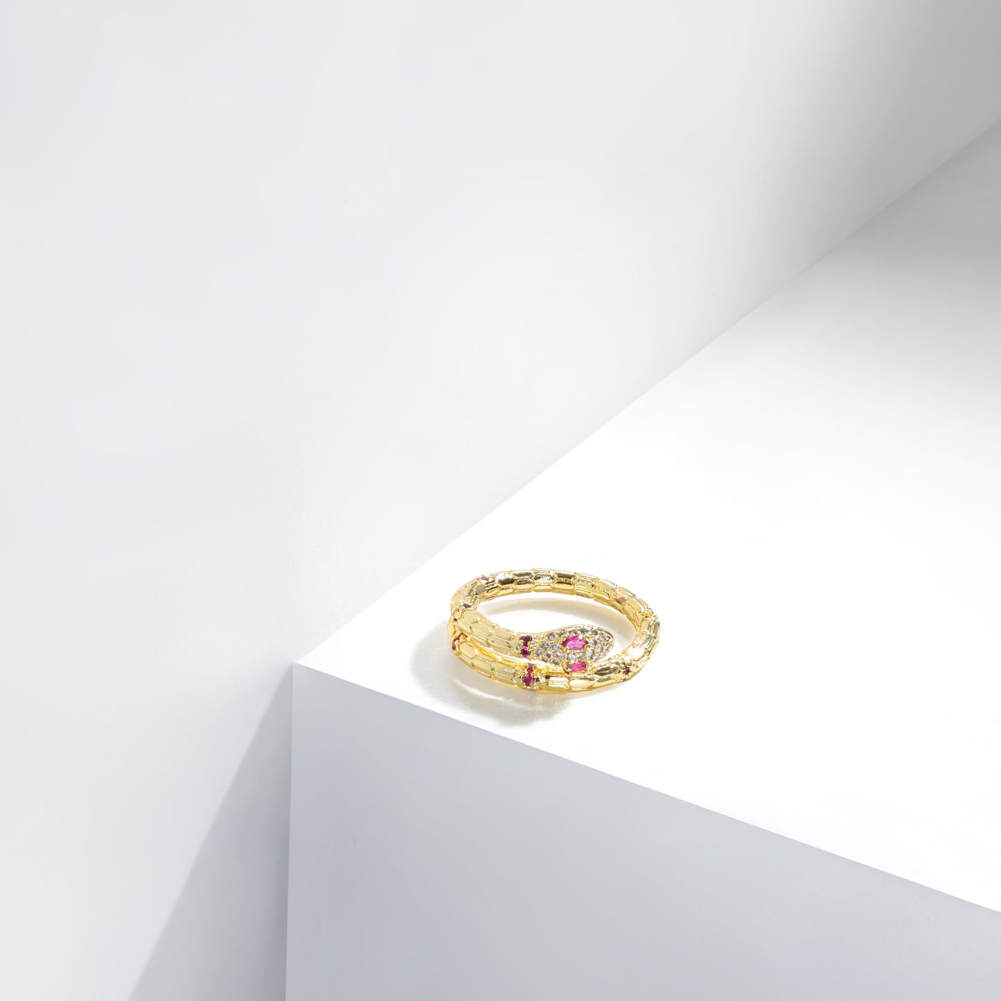 The Serpent’s Embrace Ring – 18K Gold-Plated Shine