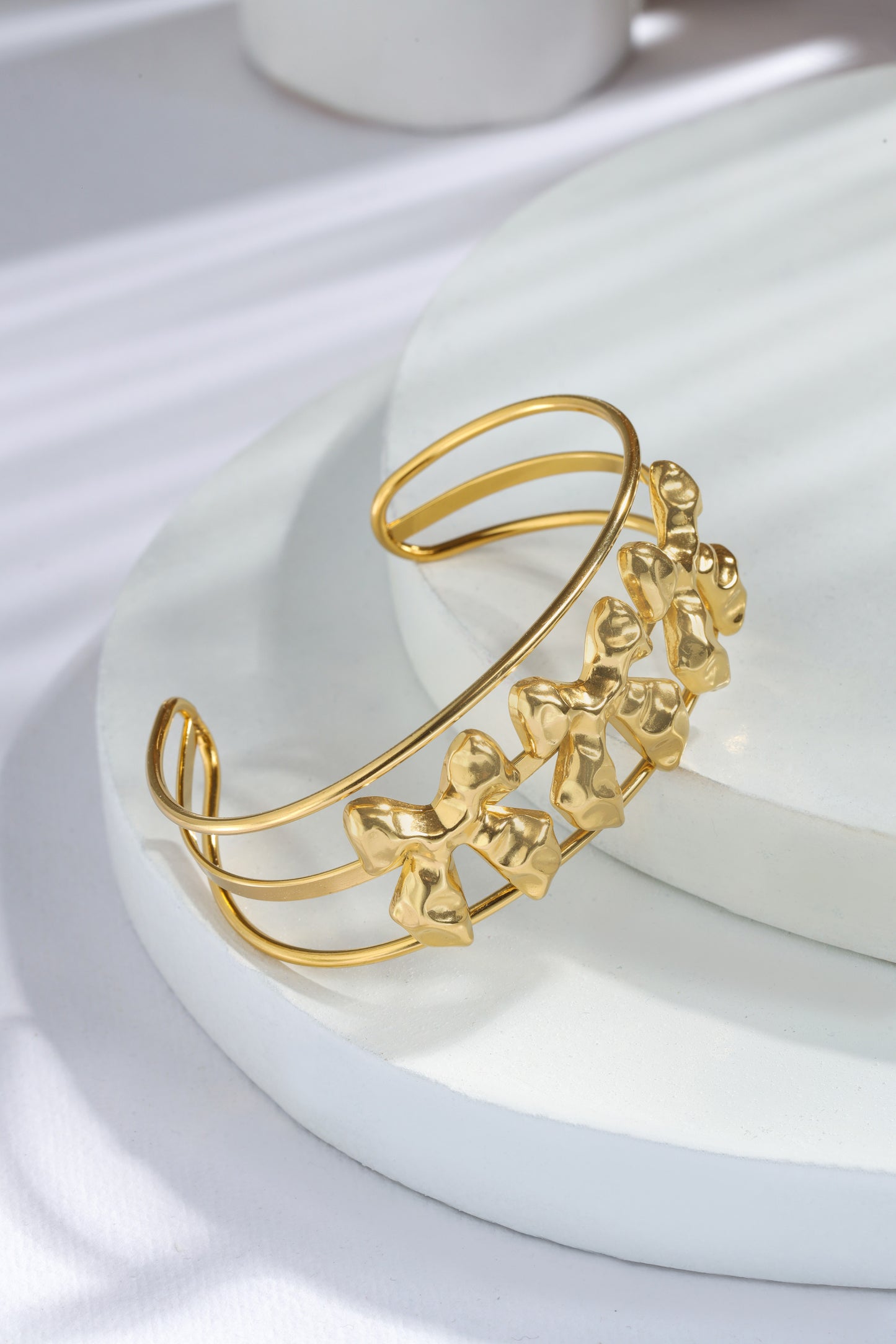 The Gilded Bow Cuff – Hypoallergenic & Elegant
