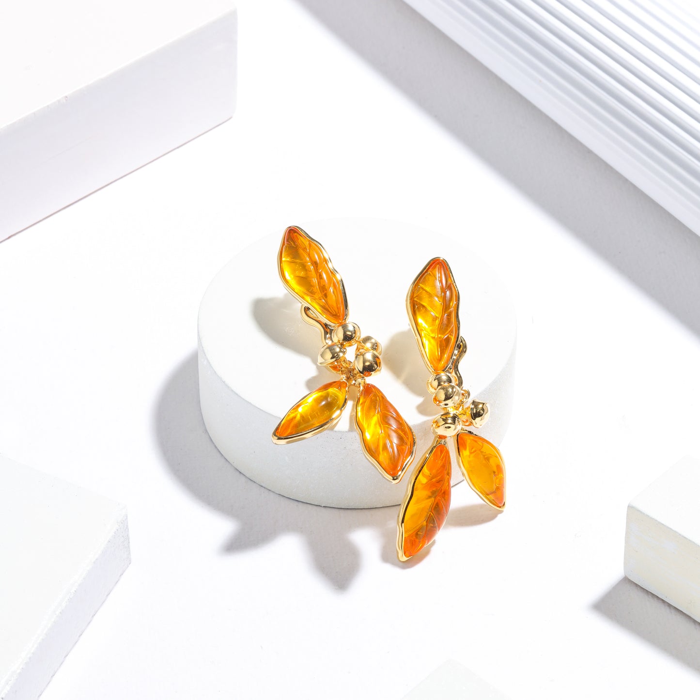 The Amber Leaf Earrings – Modern Heirloom Quality