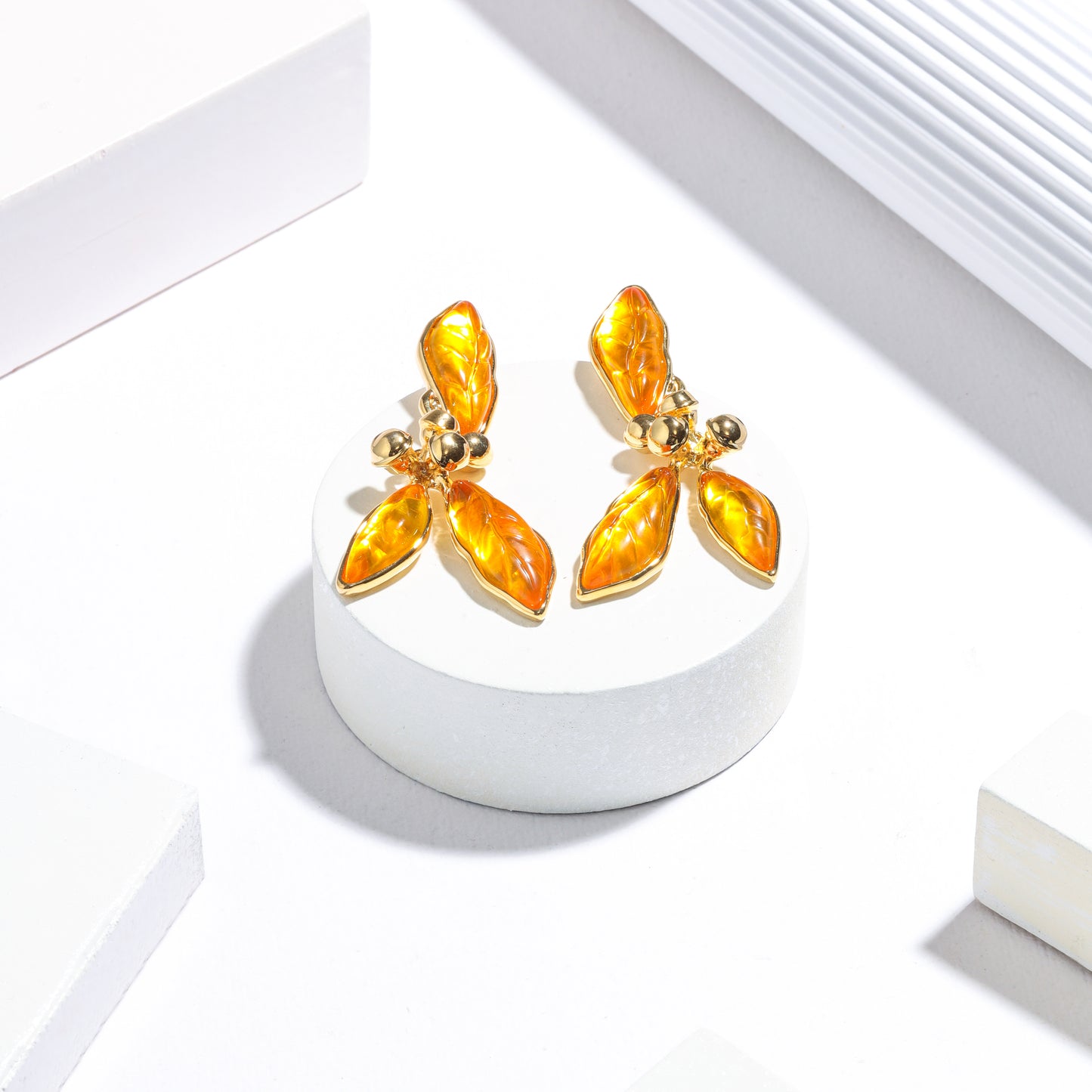 The Amber Leaf Earrings – Modern Heirloom Quality
