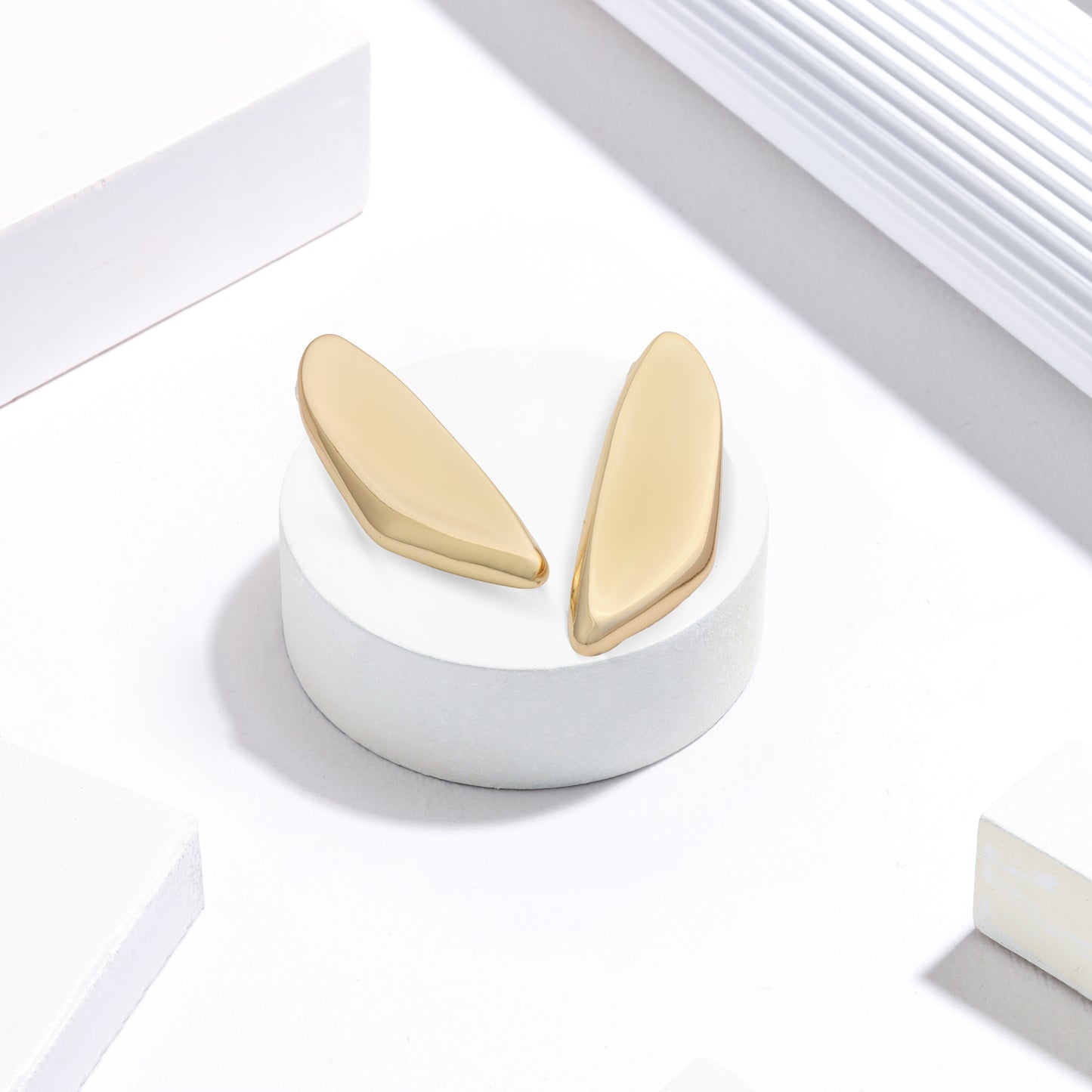 Gilded Serenade Earrings – High-Gloss Luxe Finish