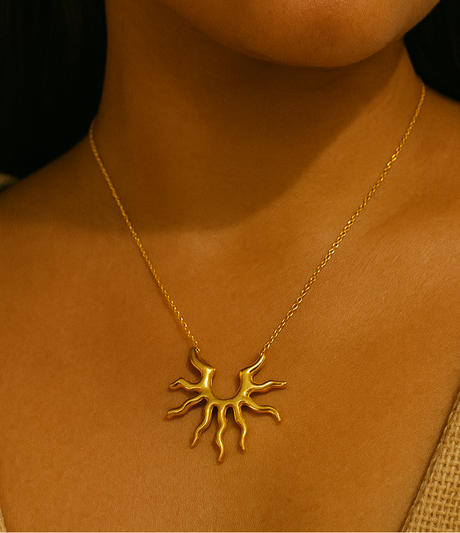 Solar Radiance Necklace - 22K Gold Micron Plating