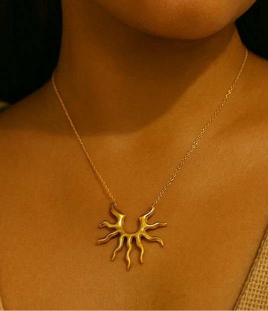 Solar Radiance Necklace - 22K Gold Micron Plating