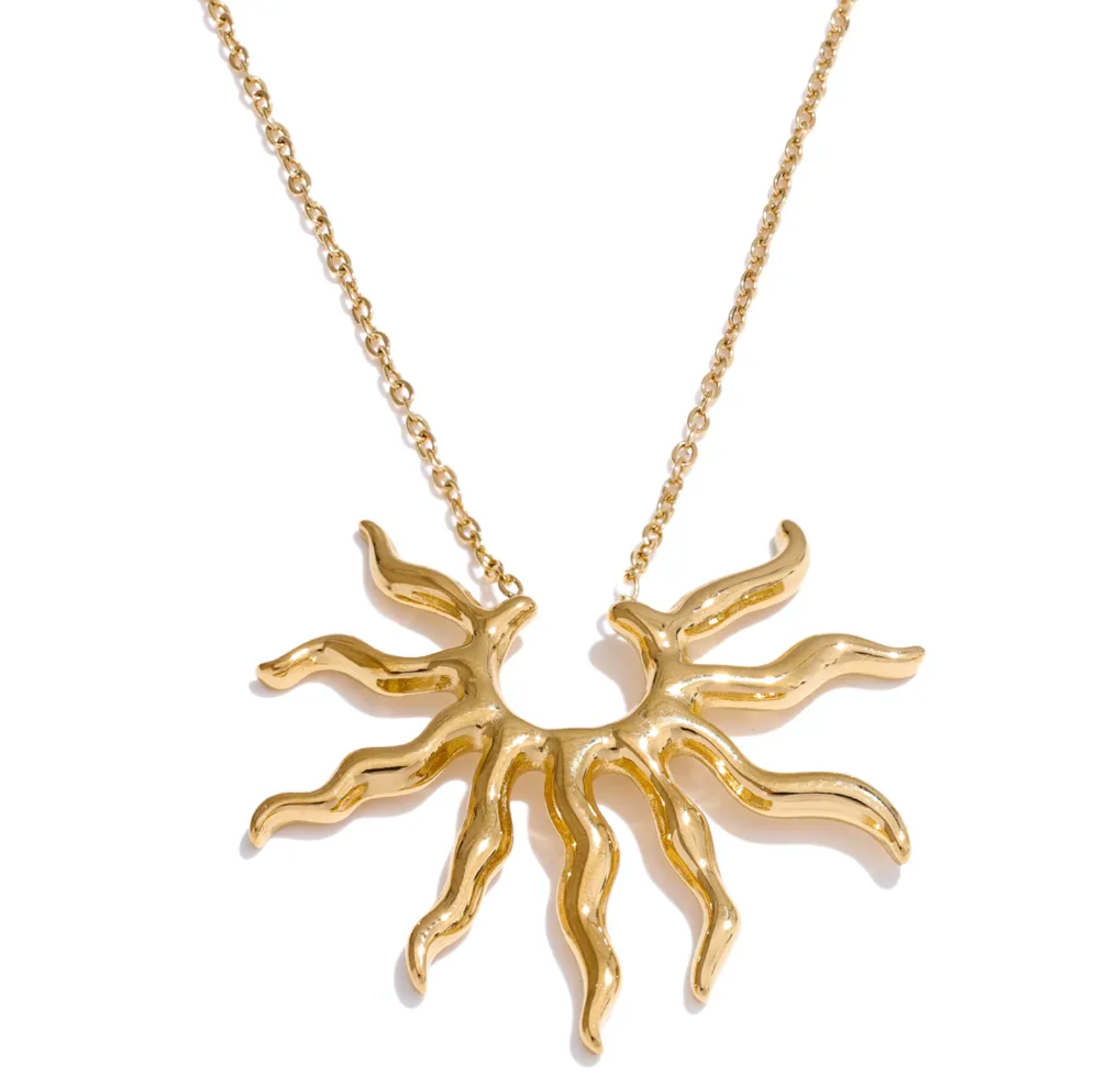Solar Radiance Necklace - 22K Gold Micron Plating