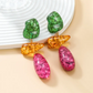 Aurora Shard Drop Earrings - Gemstone Fiber Glass