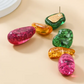 Aurora Shard Drop Earrings - Gemstone Fiber Glass