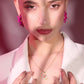 The Fuchsia Bloom Earrings – High-Gloss Luxe Finish